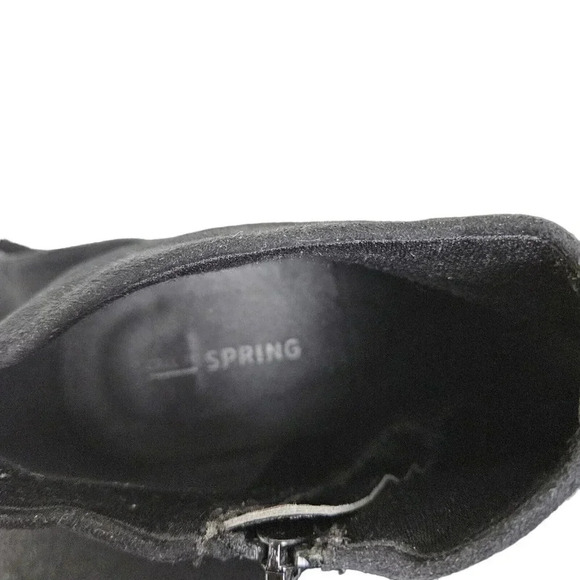 Call it Spring Womens Black Suede Bootie Heels Size 8 Zipper Closure 3 Inch - Picture 5 of 7